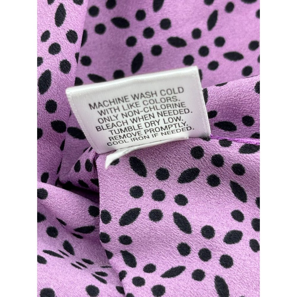 Croft Barrow Women's Plus Purple Geometric Print 3/4" Sleeve Top Blouse Size 1X - Picture 8 of 11